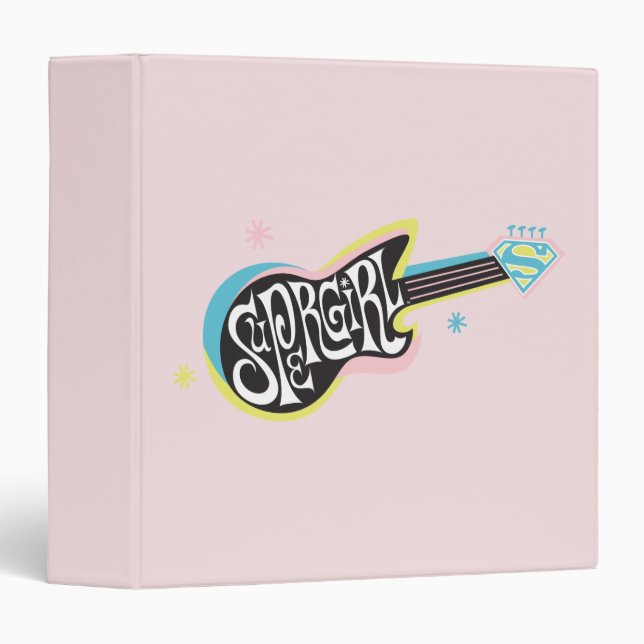 Supergirl Guitar 3 Ring Binder (Front/Spine)