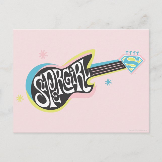 Supergirl Guitar Postcard (Front)
