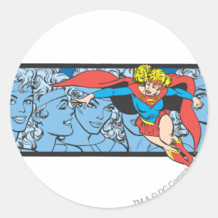 Supergirl Head Shots Classic Round Sticker