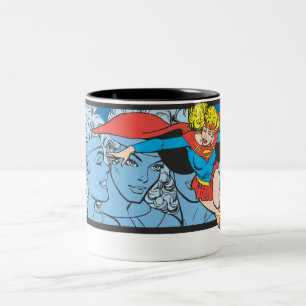 Supergirl Head Shots Two-Tone Coffee Mug