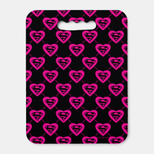 Supergirl Hearts Diagonal Pattern Seat Cushion