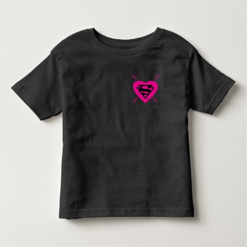 Supergirl Hearts Diagonal Pattern Toddler T_shirt