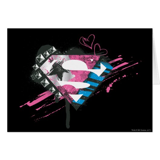 Supergirl Hearts Logo Cards (Front Horizontal)
