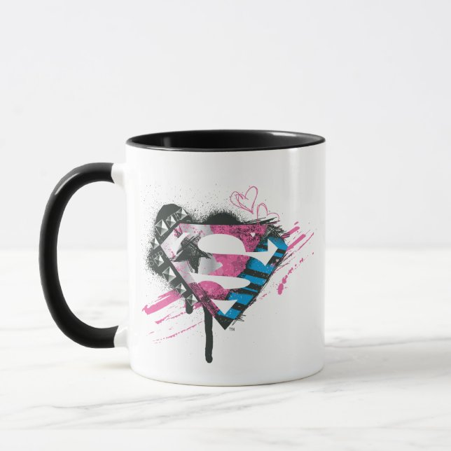 Supergirl Hearts Logo Mug (Left)