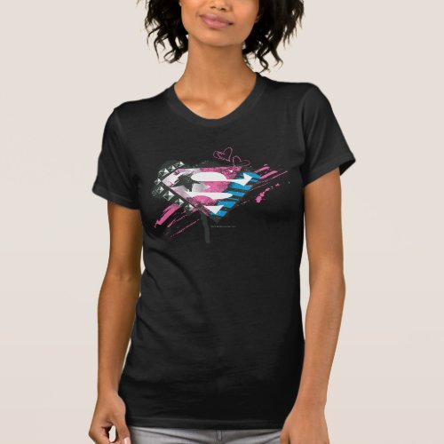 Supergirl Hearts Logo T_Shirt