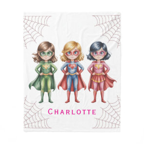 Supergirl Heroes Birthday Party For Girls Gift Fleece Blanket