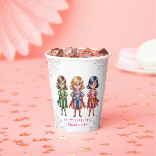 Supergirl Heroes Birthday Party For Girls Paper Cups