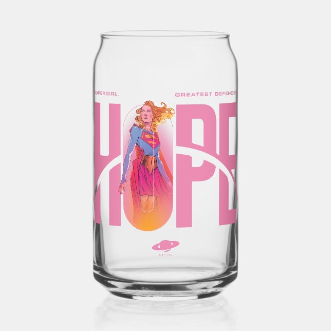 Supergirl Hope Can Glass (Front)