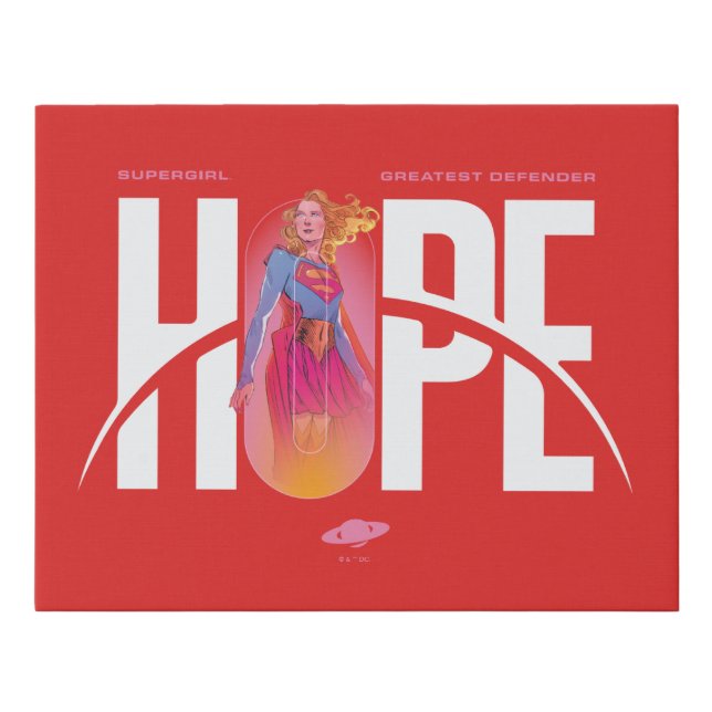 Supergirl Hope Faux Canvas Print (Front)