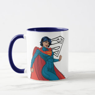 Supergirl Hovering in Blue Suit Mug