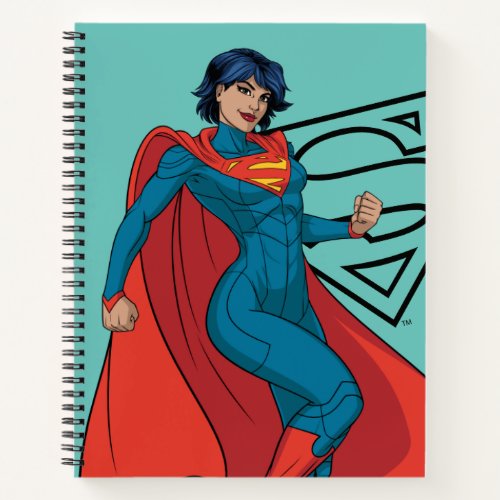 Supergirl Hovering in Blue Suit Notebook