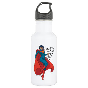 Supergirl Hovering in Blue Suit Stainless Steel Water Bottle