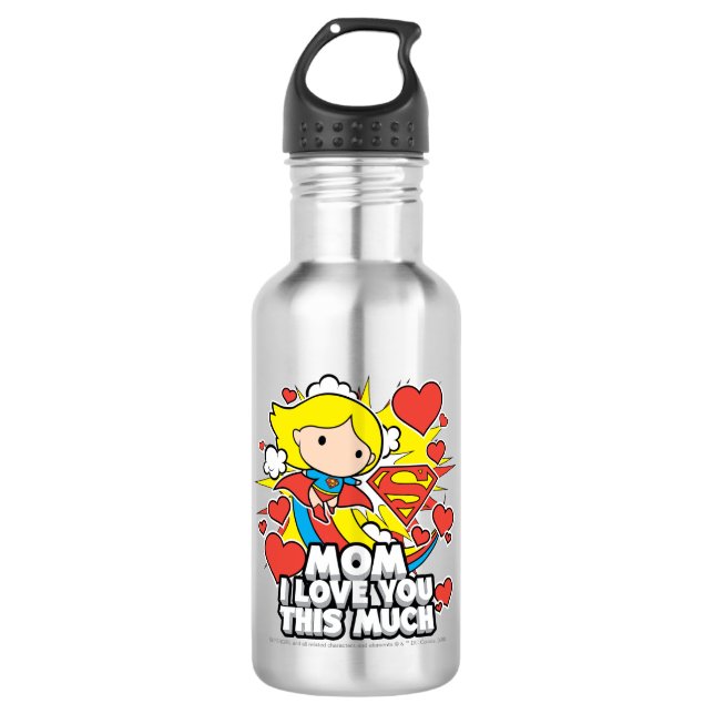 Supergirl | I Love You This Much Stainless Steel Water Bottle (Front)