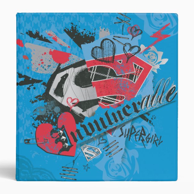 Supergirl Invulnerable 3 Ring Binder (Front)
