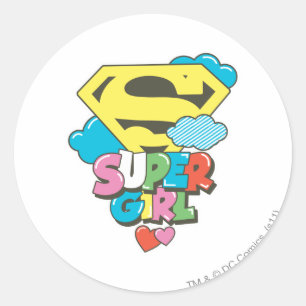 Supergirl J-Pop 5 Classic Round Sticker