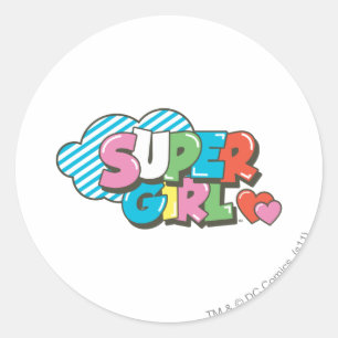 Supergirl J-Pop 9 Classic Round Sticker