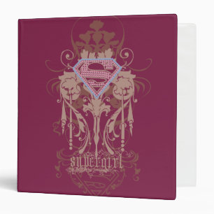 Supergirl Jewel Logo 3 Ring Binder