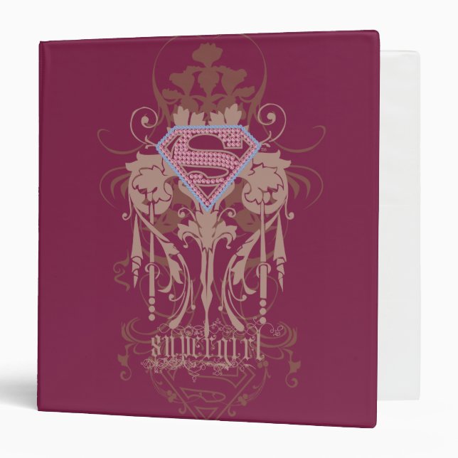 Supergirl Jewel Logo 3 Ring Binder (Front/Inside)