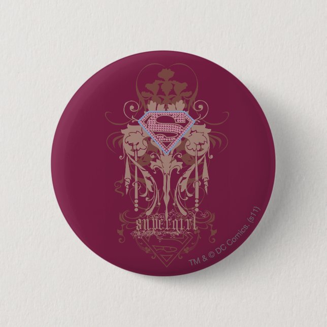 Supergirl Jewel Logo Button (Front)