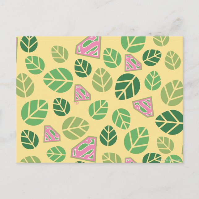 Supergirl Leaf Pattern Postcard (Front)