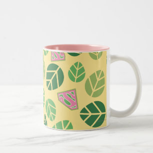 Supergirl Leaf Pattern Two-Tone Coffee Mug