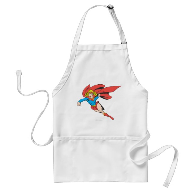 Supergirl Leaps and Punches Adult Apron (Front)