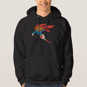 Supergirl Leaps and Punches Hoodie