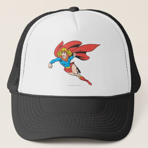 Supergirl Leaps and Punches Trucker Hat