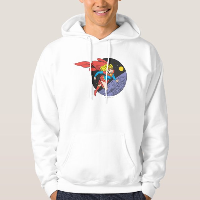 Supergirl Leaps in Space Hoodie (Front)