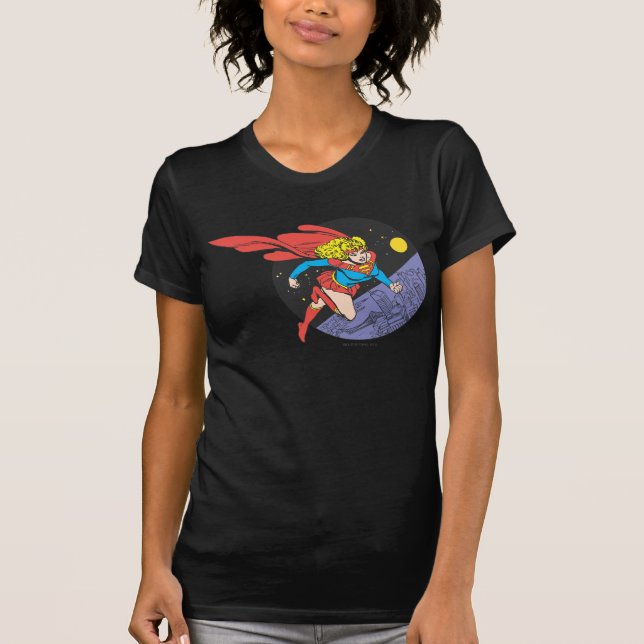 Supergirl Leaps in Space T-Shirt (Front)