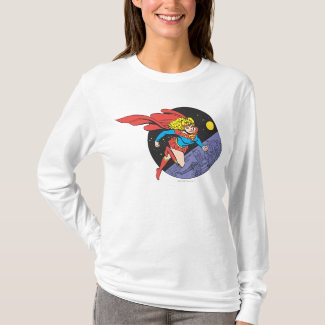 Supergirl Leaps in Space T-Shirt (Front)