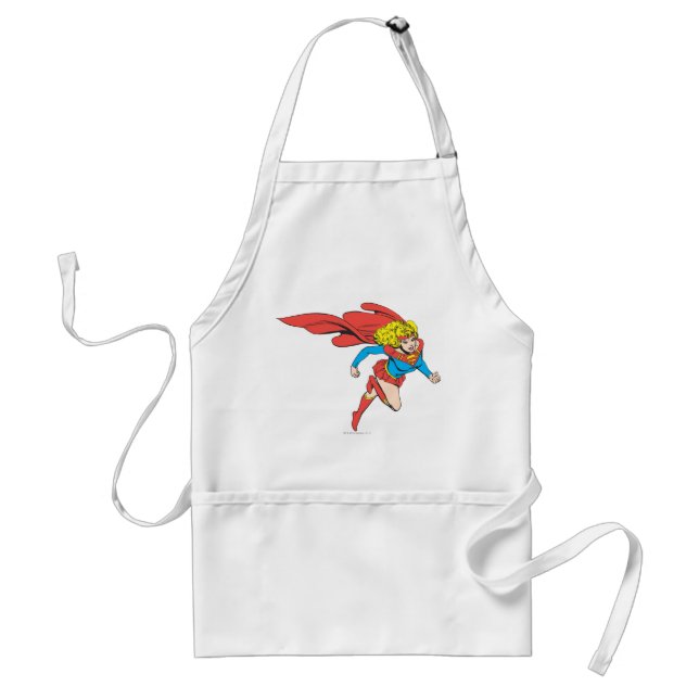 Supergirl Leaps Right Adult Apron (Front)