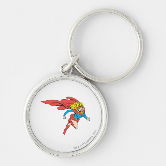 Supergirl Leaps Right Keychain (Front)
