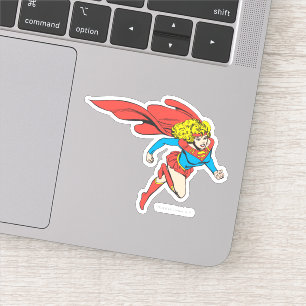 Supergirl Leaps Right Sticker