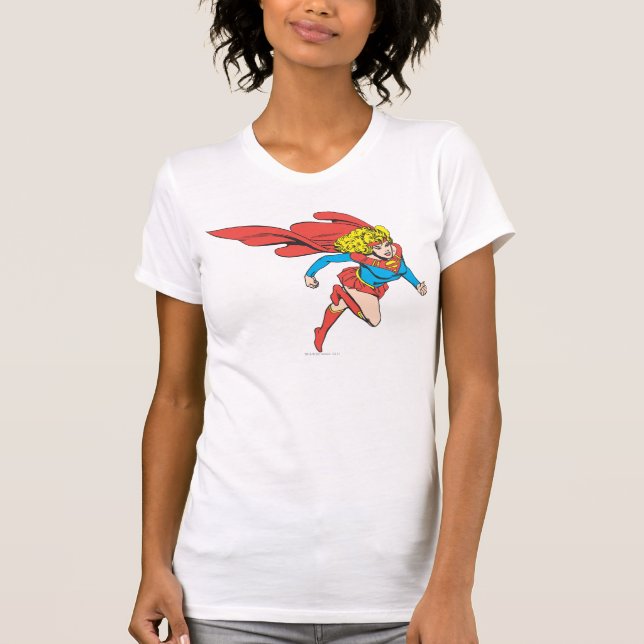 Supergirl Leaps Right T-Shirt (Front)