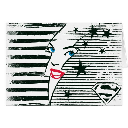 Supergirl Lightning With Face Cards (Front Horizontal)