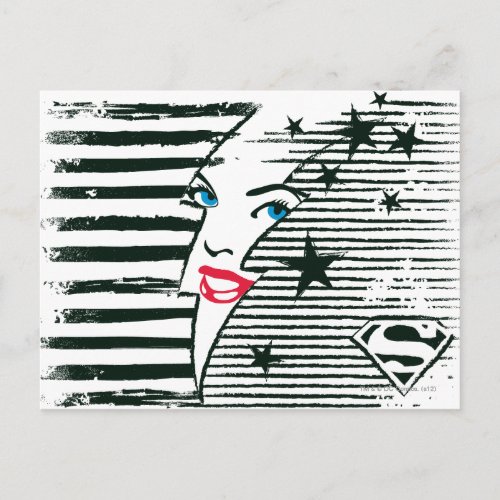 Supergirl Lightning With Face Postcard