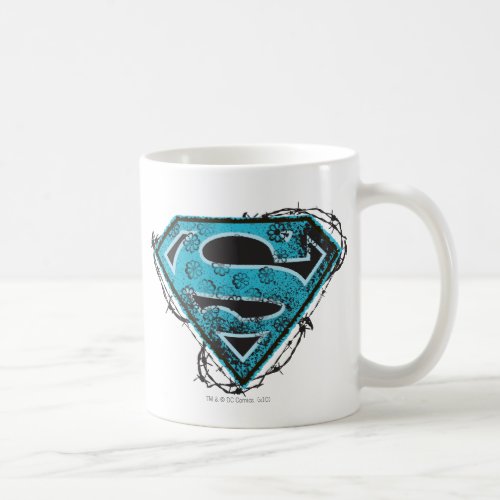Supergirl Logo Barbed Wire and Flowers Coffee Mug
