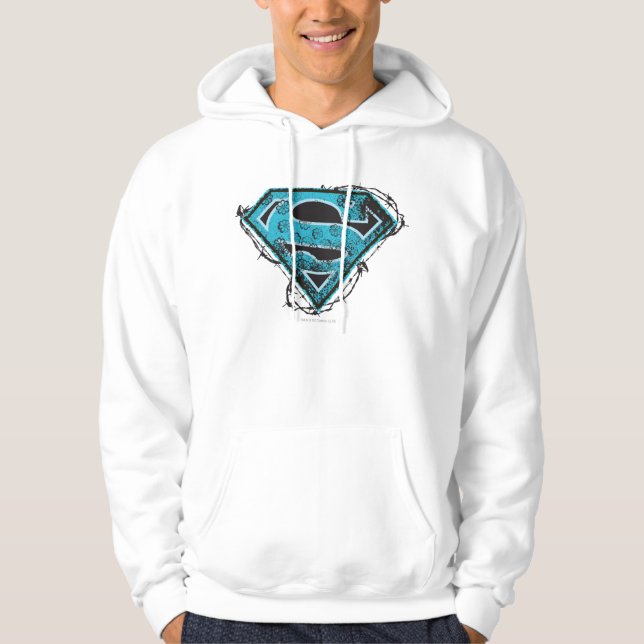 Supergirl Logo Barbed Wire and Flowers Hoodie (Front)
