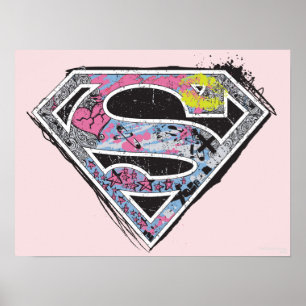 Supergirl Logo Collage Poster