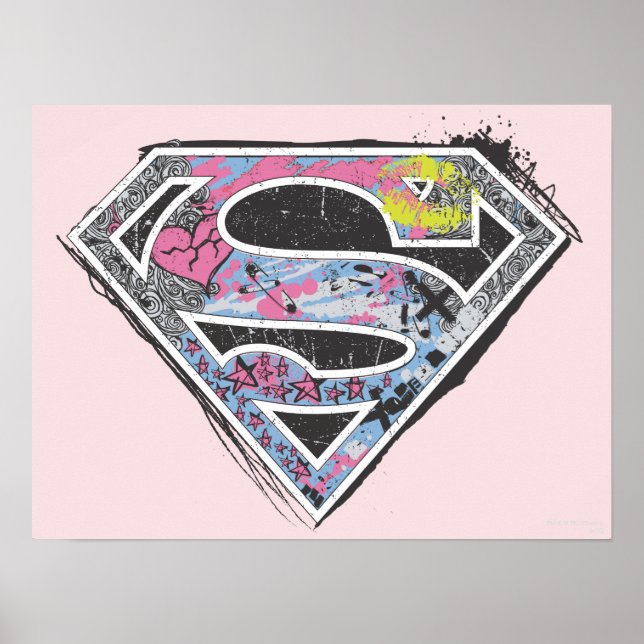 Supergirl Logo Collage Poster (Front)