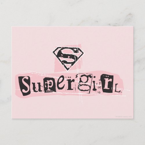 Supergirl Logo Ransom Note Postcard