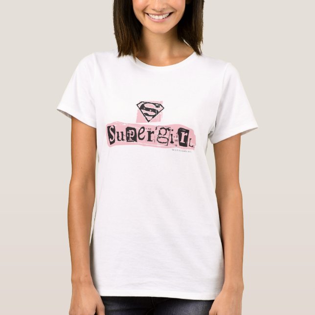 Supergirl Logo Ransom Note T-Shirt (Front)