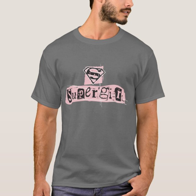 Supergirl Logo Ransom Note T-Shirt (Front)