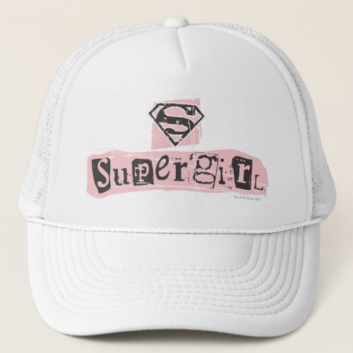 Supergirl Logo Ransom Note Trucker Hat