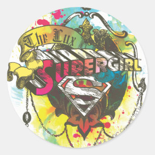 Supergirl Logo The Lux Classic Round Sticker