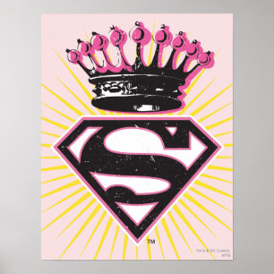 Supergirl Logo with Crown Poster