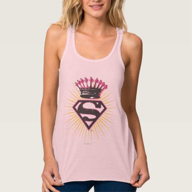 Supergirl Logo with Crown Tank Top (Front)