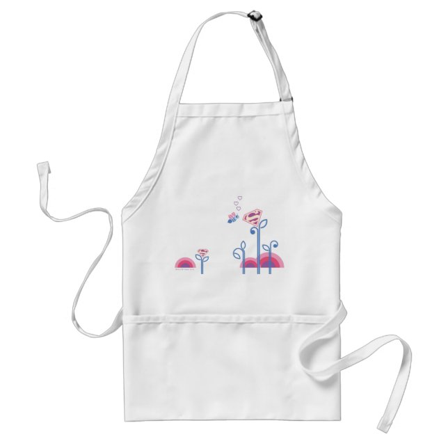 Supergirl Love Bee Adult Apron (Front)