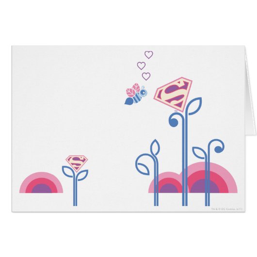 Supergirl Love Bee Cards (Front Horizontal)